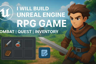 build unreal engine 5 rpg game, quest system, inventory and combat logic