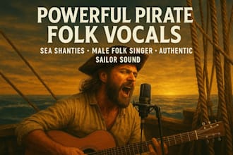 sing powerful male sea shanty and pirate folk songs with authentic sailor vocals