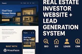 build seo pro modern investor real estate wordpress and lead generation website