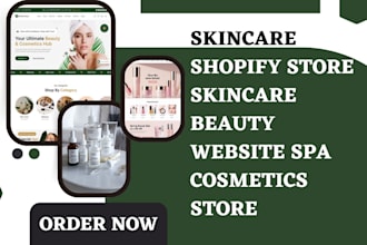 design skincare shopify store skincare beauty website cosmetics spa beauty store