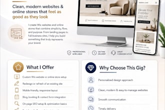 design and build professional wix websites for any niche