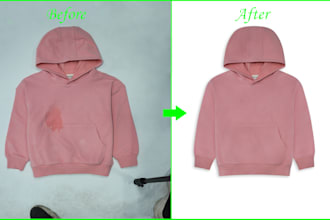 edit flat lay clothing photo, ghost mannequin and neck joint service