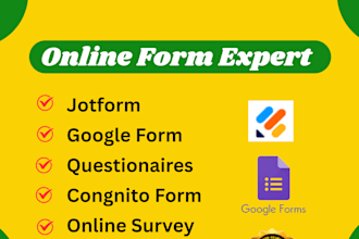 create design smart online forms, custom jotform, google form, type form expert