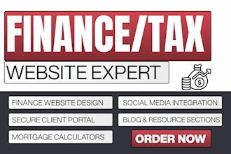 design finance website cpas accountant tax advisor mortgage loan brokers website
