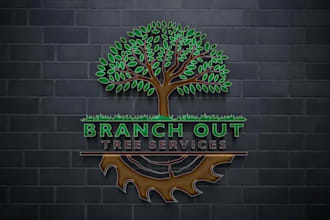 design agriculture landscape, grass trimming, garden, organic and lawn care logo