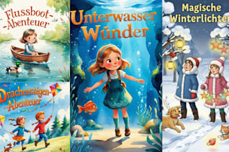 aquarell kinderbuchillustration fur kinderbuch geschichtenbuch, buchillustration