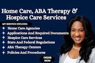 get license and registered your home care, or aba therapy business hospice care