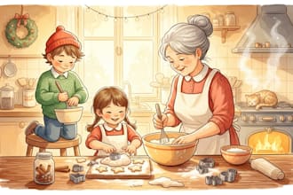 aquarellillustration, illustration für kinderbücher