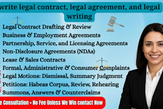 write legal contract, legal agreement, and legal writing