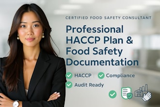 create a complete haccp plan and food safety documentation for your business