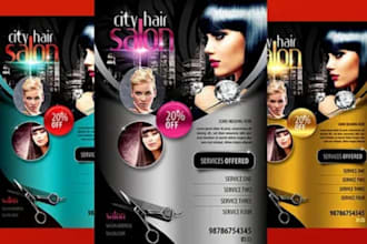 design creative and professional salon, spa, and nail flyers