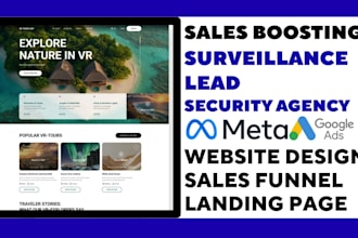 generate surveillance leads, smart alarm setup, and security agency website