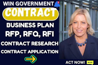 prepare a government contract, contract research, proposal, for rfp, rfq, rfi