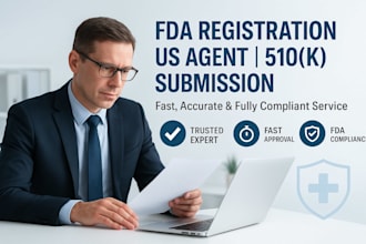 handle your fda registration, US agent service, and 510k submission