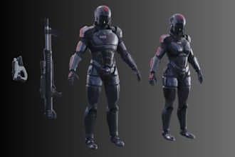 do 3d cosplay model, props, helmet or eva foam armor for 3d printing
