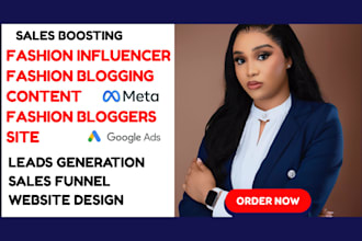 generate fashion influencer leads blogging content fashion blogger website