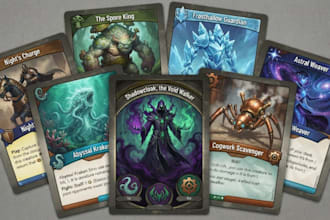 design trading card game template tcg card illustration playing card game box