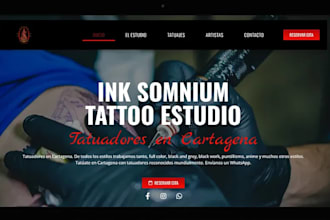 squarespace tattoo studio website piercing salon website artist portfolio websit