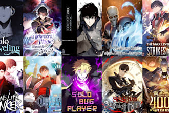 webtoon cover anime manga light novel shonen webcomic manga book cover design