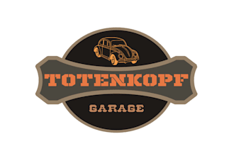 create powerful super gritty logo for a vintage garage