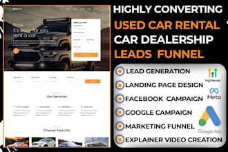 generate car dealership leads car rental finance automotive car sales website