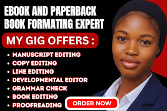 professionally line edit, proofread, your book or novel, developmental editor