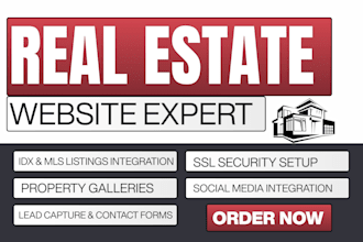 design real estate website agents brokers idx mls listings rentals leads website