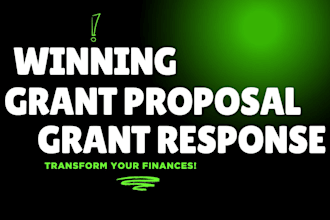 write winning grant proposals and respond to rfp, rfq, rfi, government contracts