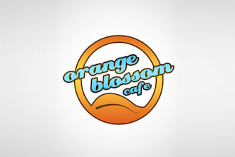 make professional fantastic logo for orange blossom cafe