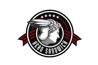 design glamorous amazing logo for hero sandwich