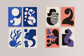 create exclusive abstract art and illustrations