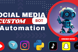 create a custom social media bot, instagram api bot, api bot,  using python