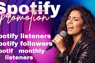 increase  spotify promotion followers monthly listener playlist stream