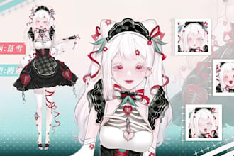 design 3d vtuber model anime vtuber rigging live 2d vtuber model live2d rigging
