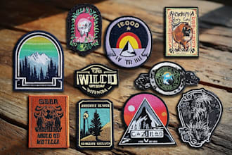 design best logo, patches, stickers, badges, pins