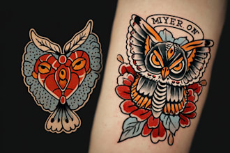 design a traditonal or neo traditional tattoo