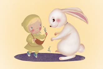 design childrens storybook illustrations and layout for KDP
