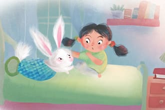 illustrate your childrens book with watercolor art