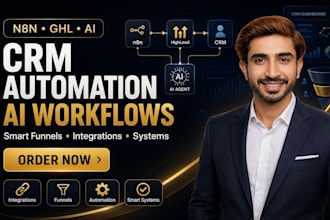 build n8n, make and ghl CRM automation with ai workflows