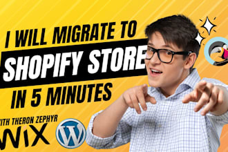 migrate wordpress to shopify, woocommerce to shopify, wix to shopify migration
