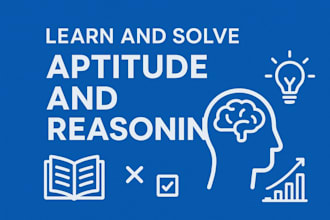 teach you aptitude, quantitative aptitude and logical reasoning