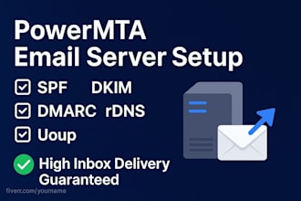 configure powermta email server with spf dkim dmarc and rdns