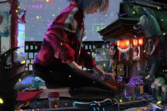 create cinematic story illustrations