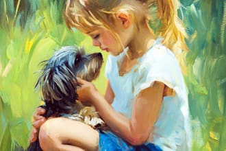 watercolor children storybook illustration