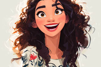 draw cute cartoon human character
