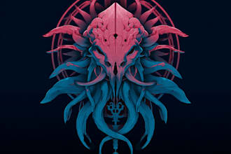design futuristic cyberpunk logo or typography