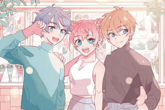 draw manga comic art and character illustration