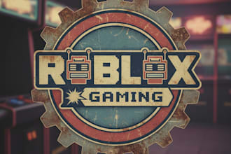 design vintage roblox gaming logo