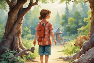 illustrate children story book illustration watercolor art