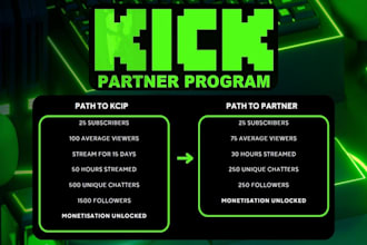 do real kick promotion to bring subs, live viewers, kick channel affiliate